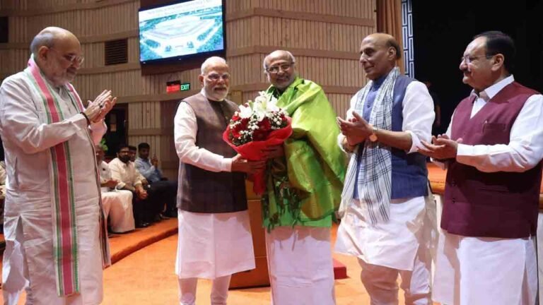 PM Modi Seeks Unanimous VP Election For Radhakrishnan