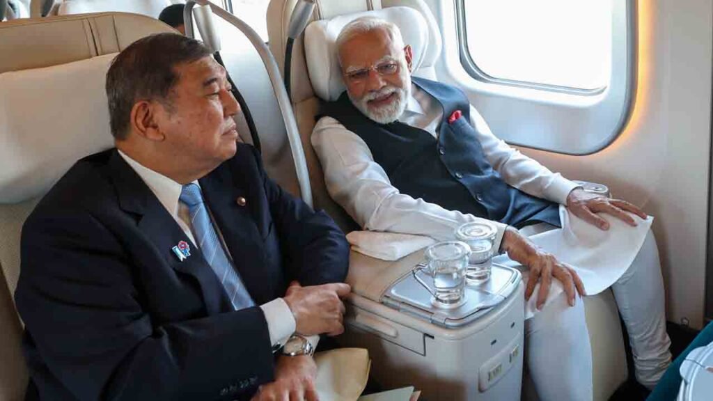 PM Modi Travels With Japanese PM Ishiba On Iconic Shinkansen To Sendai
