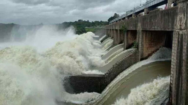 Heavy Flood In Nizamsagar Reservoir; 24 Gates Lifted Up