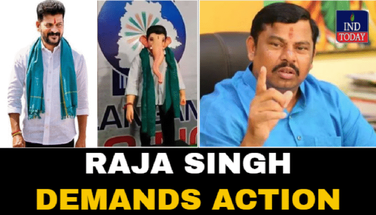 Raja Singh Demands Action On Ganesh Idol Resembling CM Revanth Reddy
