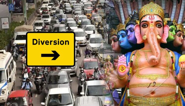 Traffic Diversions Announced Near Khairatabad Ganesh Pandal