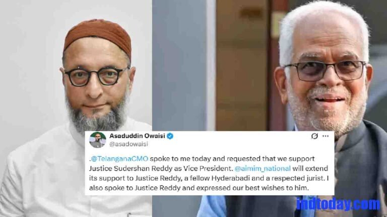 Vice President Polls: AIMIM to Support INDIA Bloc Nominee Sudarshan Reddy