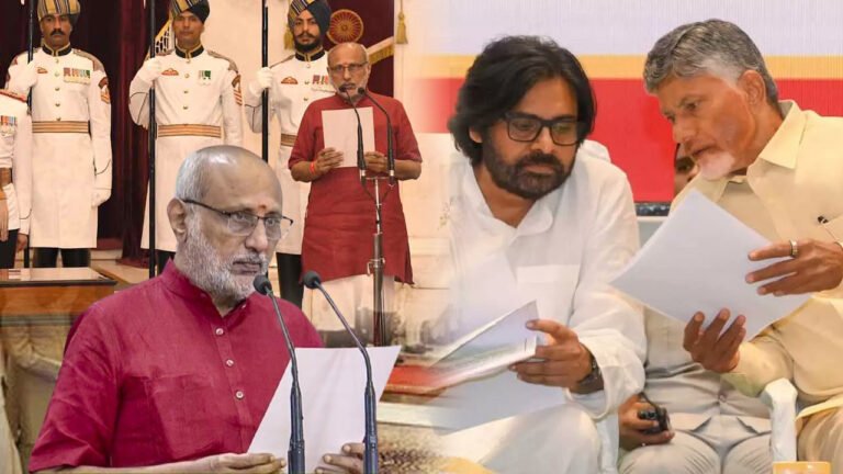 Chandrababu Naidu, Pawan Kalyan Attend Swearing-In Of Vice President CP Radhakrishnan
