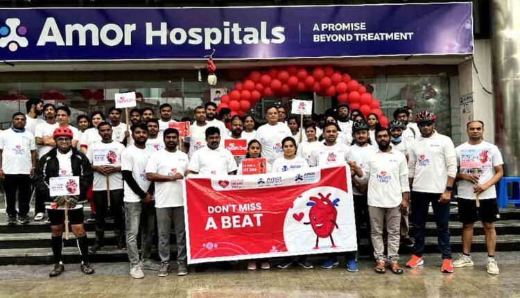 Amor Hospitals Hosts A Walkathon & Cardio Awareness Camp To Mark World Heart Day