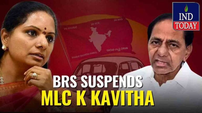 BRS Suspends MLC K Kavitha