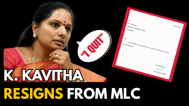 Kavitha Quits BRS and MLC Post, Calls Harish Rao a ‘Troublemaker’
