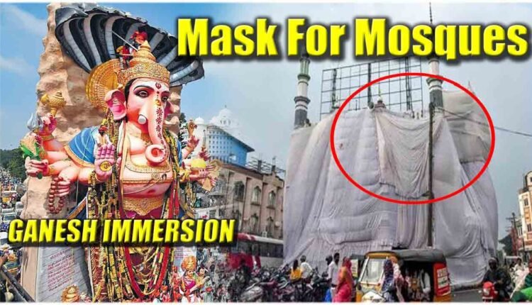 Masks For Mosques In Hyderabad As Part Of Ganesh Immersion Procession Arrangements