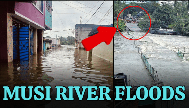 Traffic Disrupted as Musi River Overflows: Roads Closed, Alert Issued