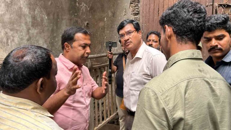 HYDRA Commissioner Visits Mangar Basti Were Two People Swept Away In Floodwaters