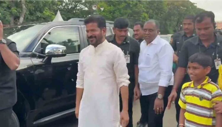 CM Revanth Reddy Joins Devotees, Chants 'Ganapati Bappa Moriya' At Hussain Sagar