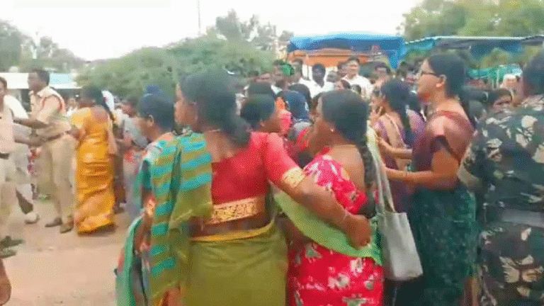 Tension Prevailed At CM Revanth Reddy's Kodangal Residence As Teachers Protest