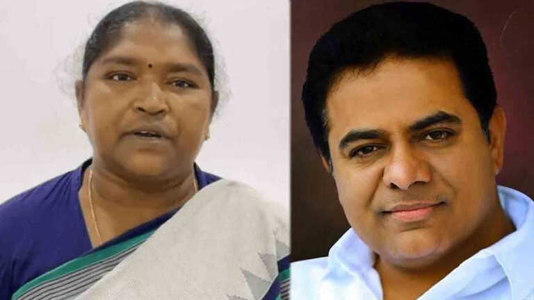 War of Words Between KTR and Minister Seethakka Over Defections