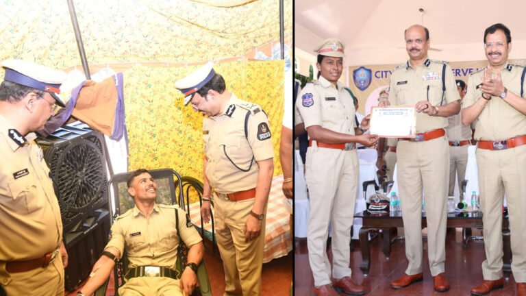 Police Commemoration Week: “Mega Blood Donation Camp” organized by Hyderabad City Police