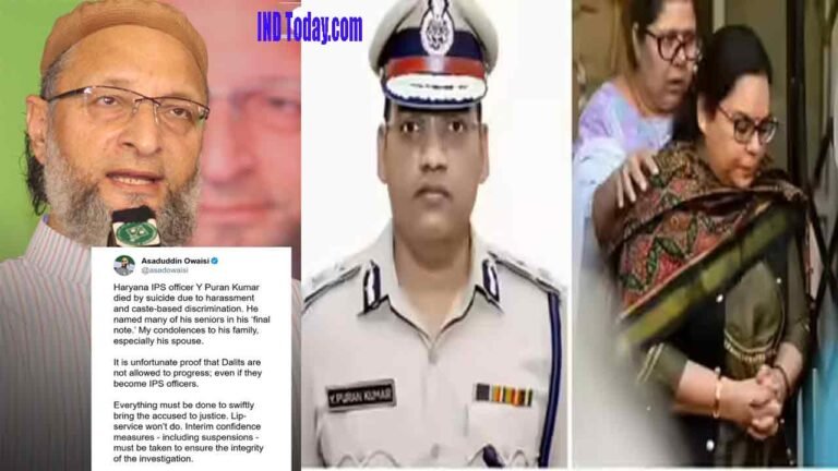 Asaduddin Owaisi Offers Condolences to Family of IPS Y Puran Kumar