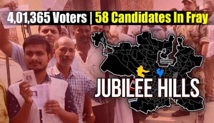 Jubilee Hills By Polls: Voters tally hits 4,01,365; 58 candidates in fray