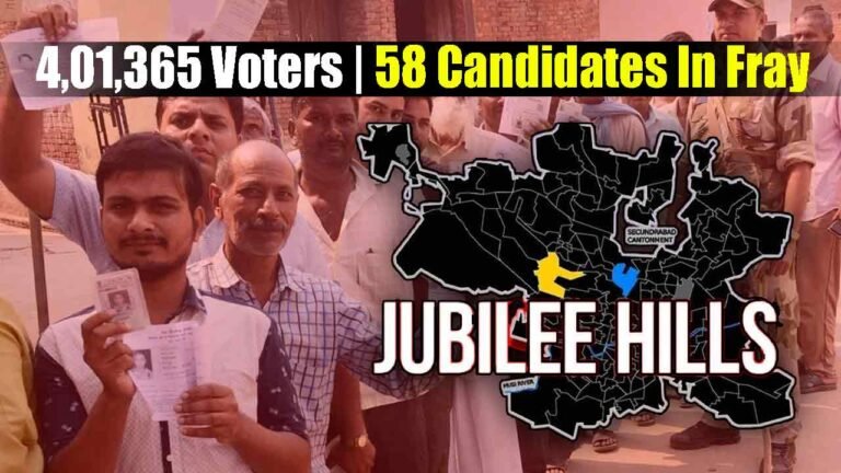 Jubilee Hills By Polls: Voters tally hits 4,01,365; 58 candidates in fray