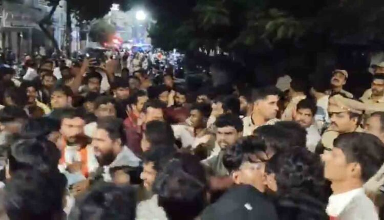 Tension At Akbarbagh During Durga Idol Immersion Procession