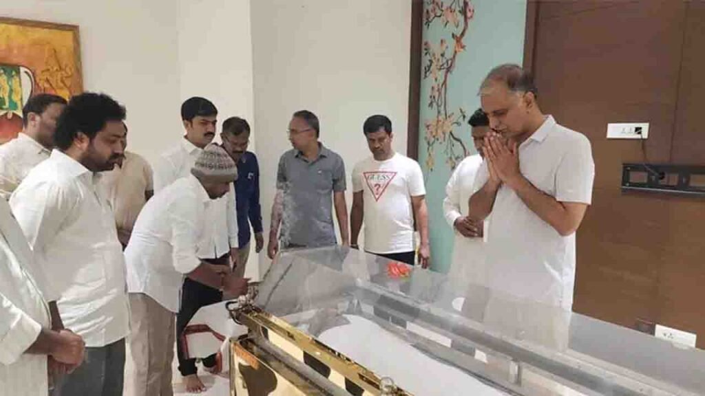 Asaduddin Owaisi Conveys Heartfelt Condolences to Harish Rao and Family