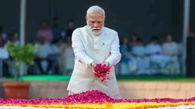 PM Modi Pays Tributes To Mahatma Gandhi And Lal Bahadur Shastri On Their Birth Anniversary