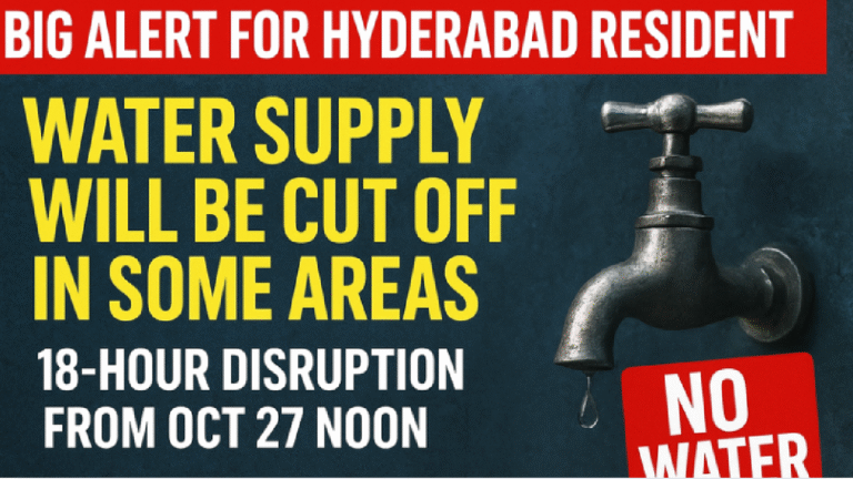 No Water Supply In Parts Of Hyderabad Tomorrow