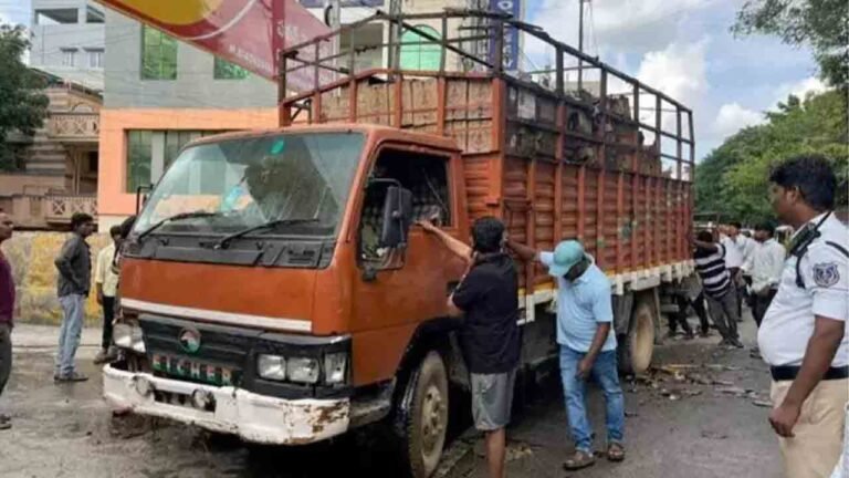 Liquor Laden Truck Catches Fire In Ramanthapur, No Deaths