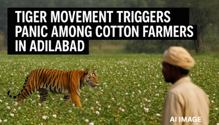 Tiger Movement Triggers Panic Among Farmers In Adilabad