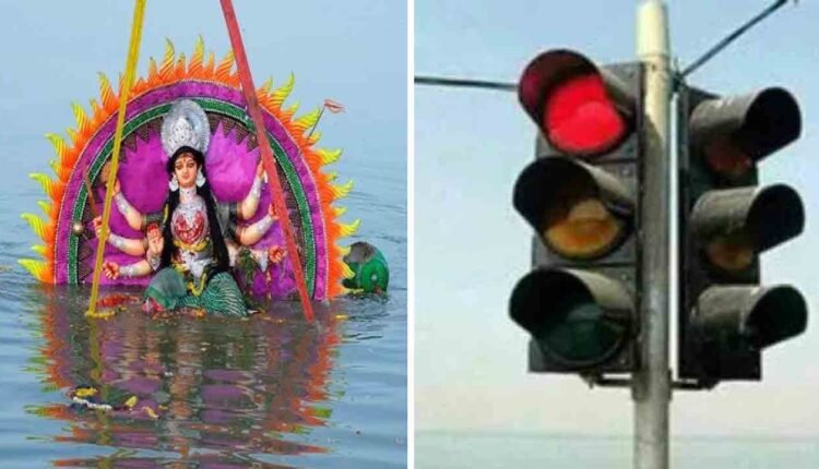 Traffic Diversions In Hyderabad For Durga Matha Idol Immersion