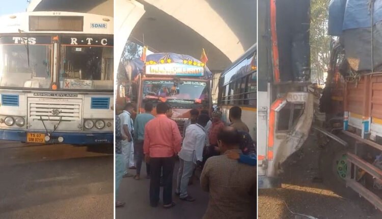 Another TSRTC Bus Accident At Aramghar: Passenger Are Safe