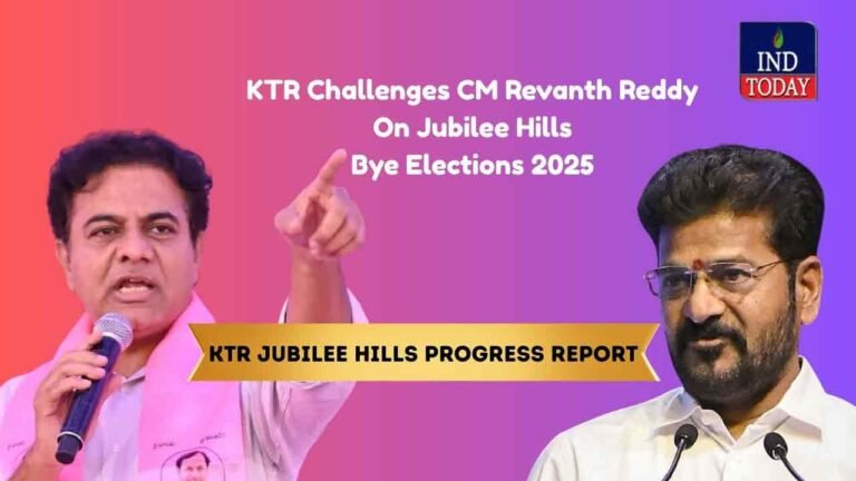 KTR Jubilee Hills Progress Report, Challenges Revanth Reddy
