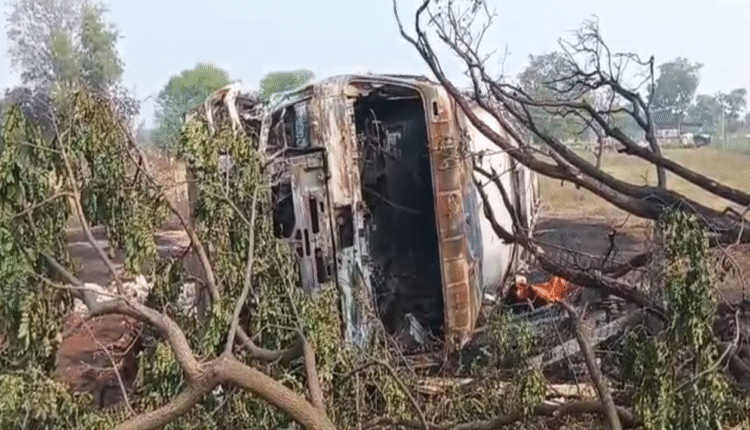 WATCH | Fatal Road Accident: Person Burned Alive