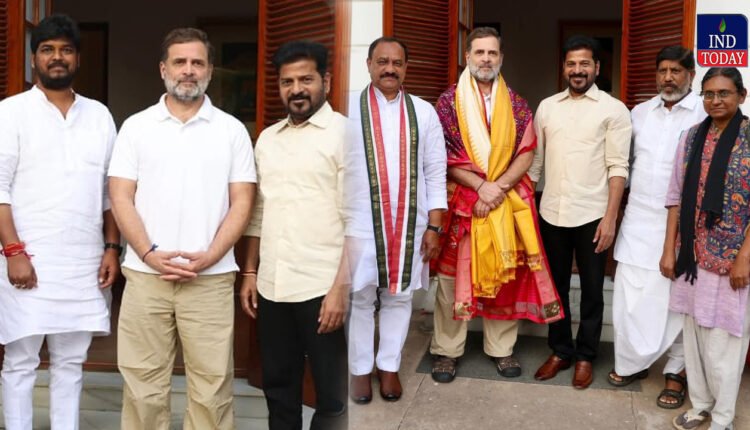Revanth Reddy meets Rahul Gandhi in Delhi with Congress leaders