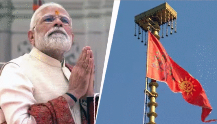 PM Modi Hoists Sacred 'Dhwaj' At Ayodhya Ram Mandir