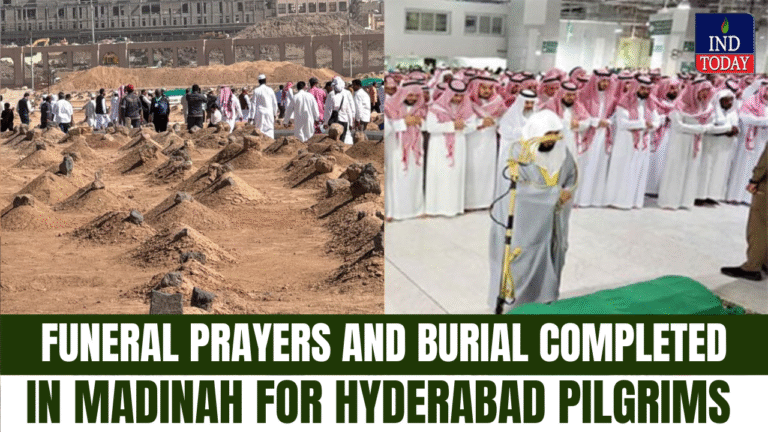 WATCH | Funeral Prayers and Burial Completed in Madinah for Hyderabad Pilgrims Killed in Saudi Bus Tragedy