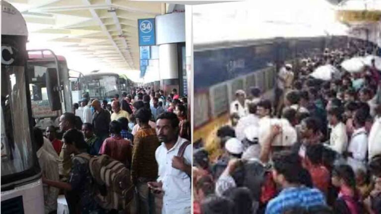 Sankranti Travel Rush Fills Buses And Trains Early