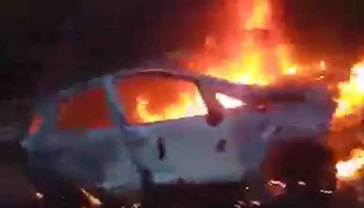 Shamirpet Car Fire Driver died on ORR