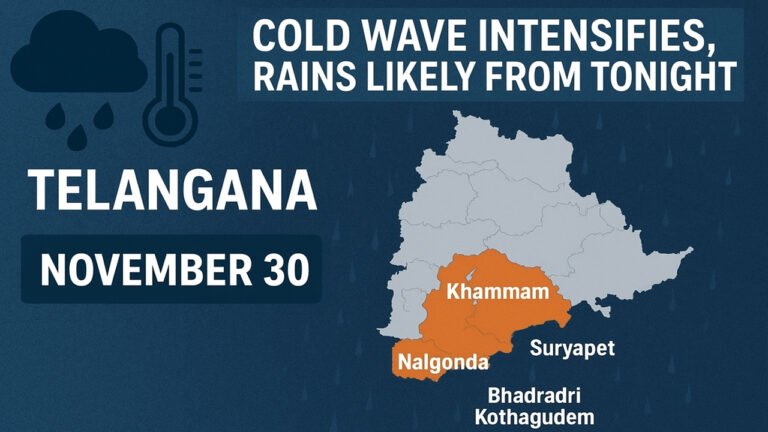 Cold Wave Intensifies Across Telangana; Rains Likely From Tonight