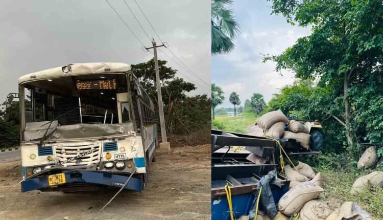 TSRTC Bus Rams Tractor Near Karimnagar, 15 People Injured