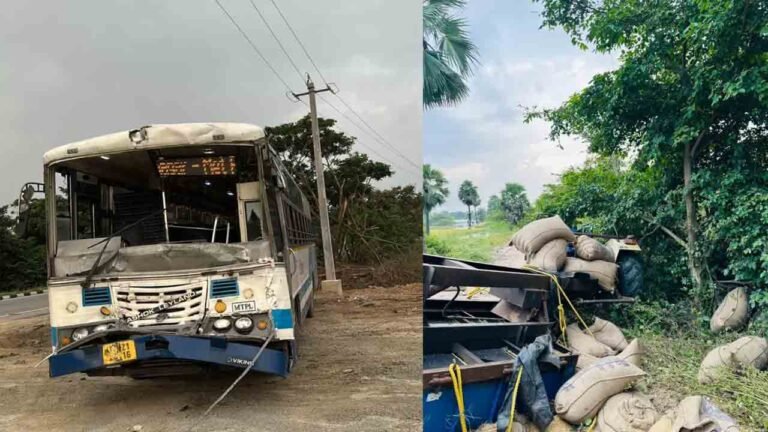 TSRTC Bus Rams Tractor Near Karimnagar, 15 People Injured