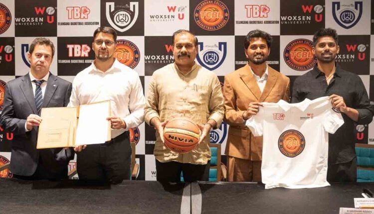 Woxsen Sports Academy Signs MoU With Telangana Basketball Association