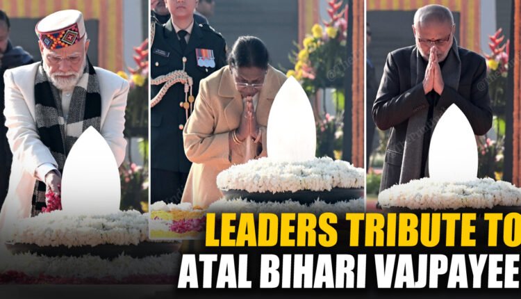 President, PM And Ministers Paid Tribute To Vajpayee