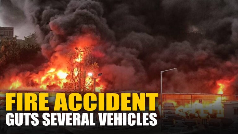 Fire At Rahmath Nagar Playground Guts Several Vehicles