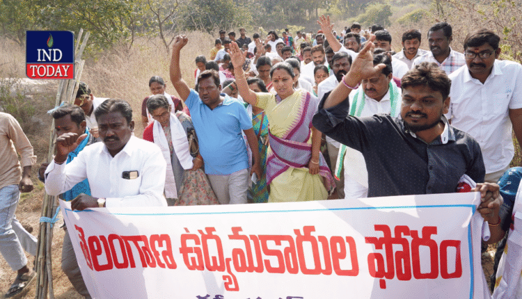 Kavitha Land Struggle in Karimnagar Continues