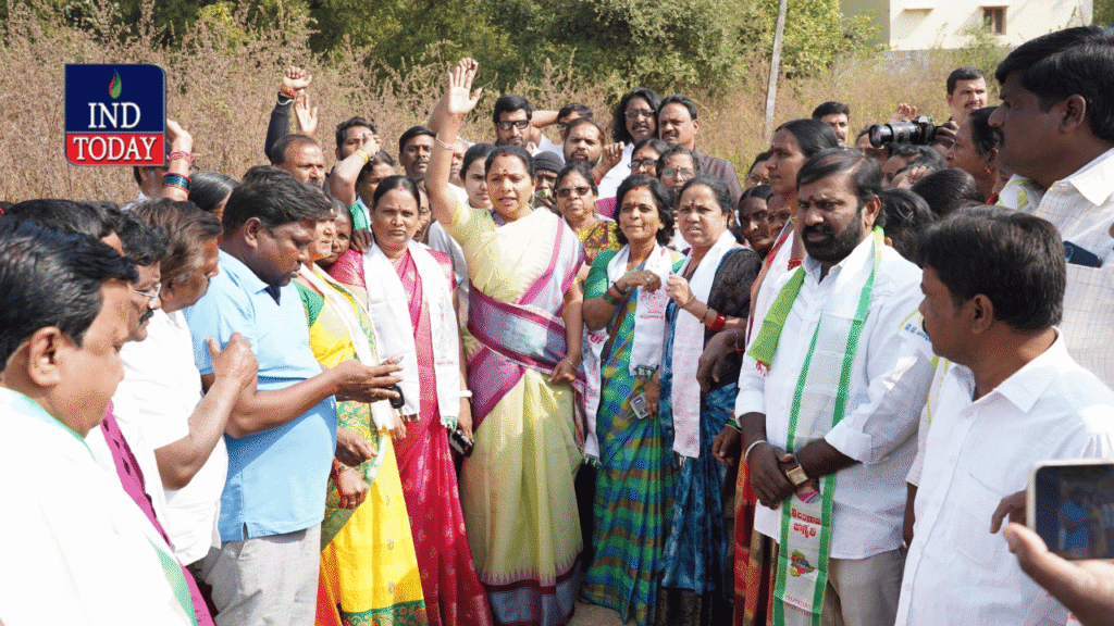 Kavitha Land Struggle in Karimnagar Continues