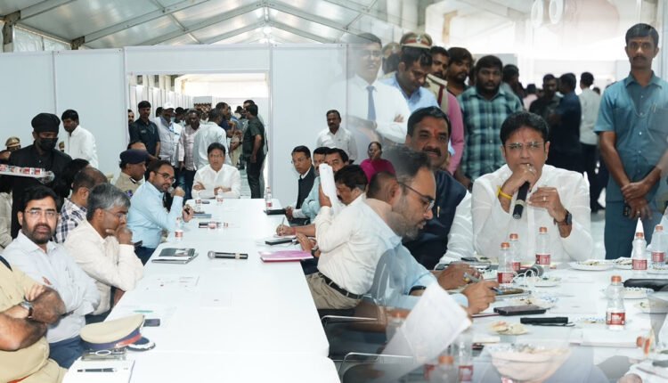 Minister Sridhar Babu reviewed the arrangements for the Telangana Rising Global Summit at Future City