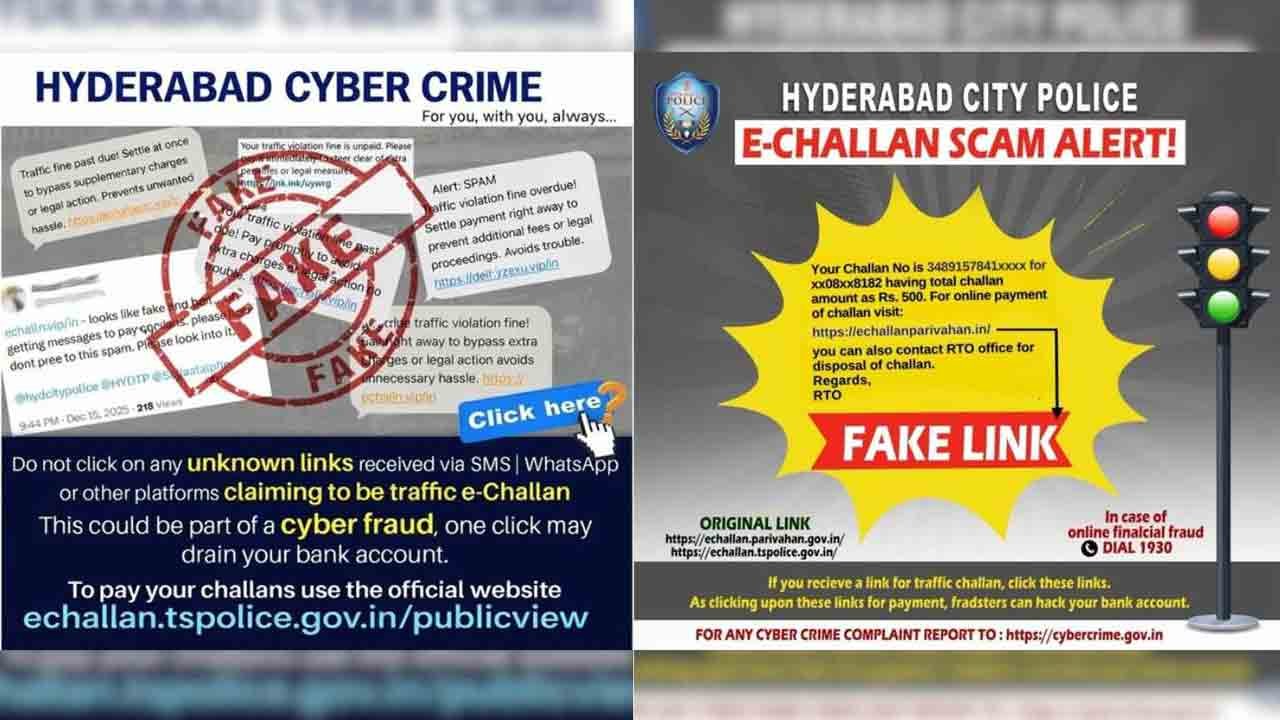 Cyber Crime Police Warn Public Against Fake e-Challan Payment Links