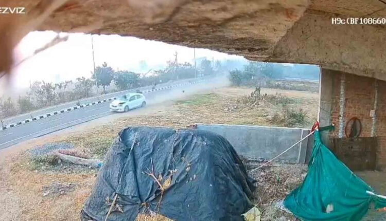 Watch: Medak Road Accident Kills Pedestrian After Car Hits Him