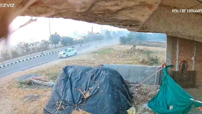 Watch: Medak Road Accident Kills Pedestrian After Car Hits Him