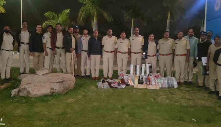 Non-Duty Paid Liquor Seized Near Shamshabad Airport