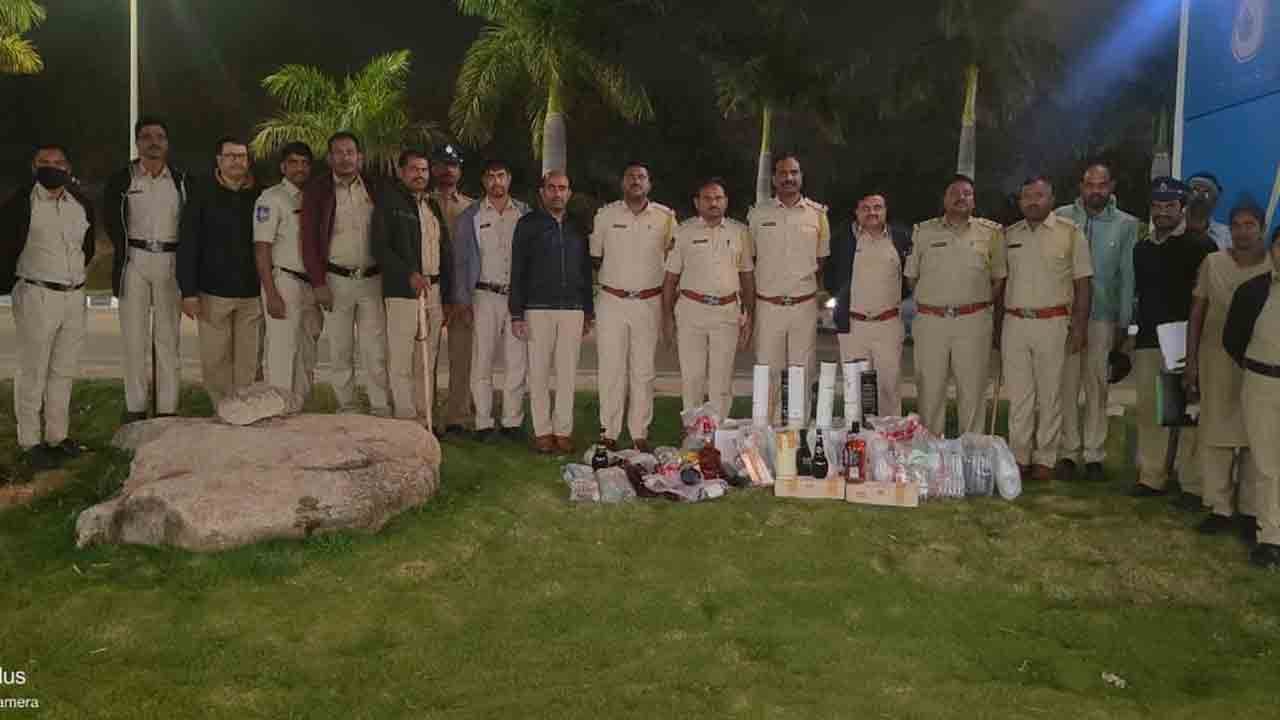 Non-Duty Paid Liquor Seized Near Shamshabad Airport