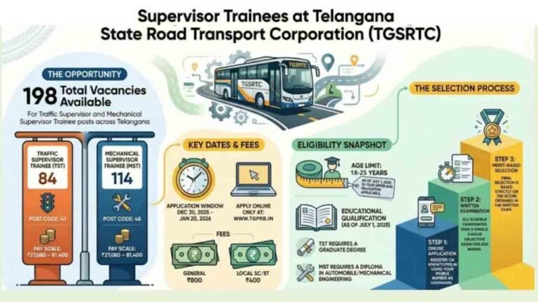 TSLPRB TGSRTC Supervisor Recruitment Notification Released
